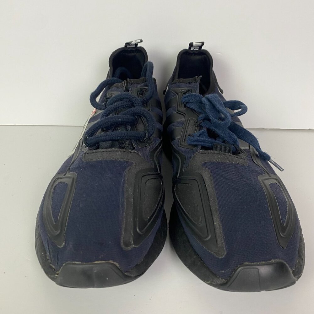 Adidas ZX 2K Boost Bold Logo Graphic Shoes Men's 10.5 Black Originals Sneakers - Picture 4 of 13